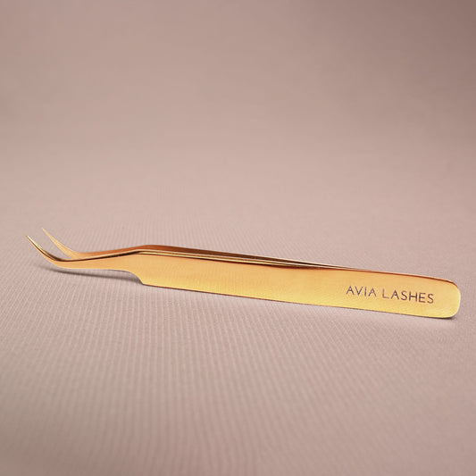 Curved Isolation Tweezer - Gold